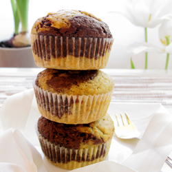 Banana Chocolate Swirl Muffins