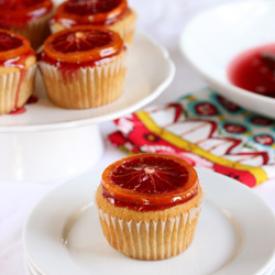 POM and Blood Orange Cupcakes