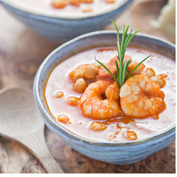 Spanish Chickpea Chorizo Prawn Soup