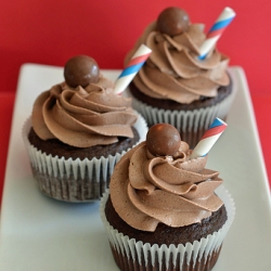 Chocolate Malt Cupcakes