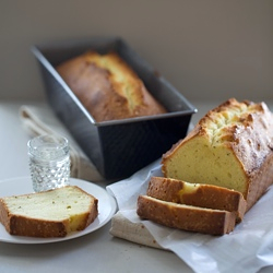 Fennel Pound Cake w Sambuca Syrup