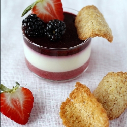 Berry Panna Cotta & Florentines