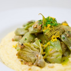 Artichokes and Cheese Grits