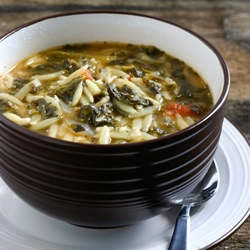 Spinach Tomato Orzo Soup