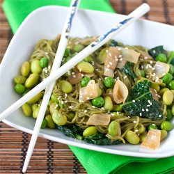 Quick Green Tea Noodle Stir-Fry