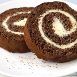 Chocolate and Buttercream Swiss Roll