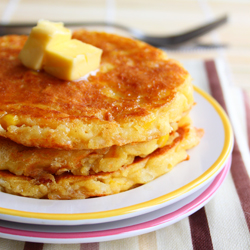 Eggless Polenta Pancakes