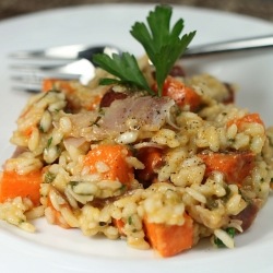 Prosciutto and Sweet Potato Risotto