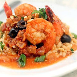 Picante Shrimp with Feta and Olives