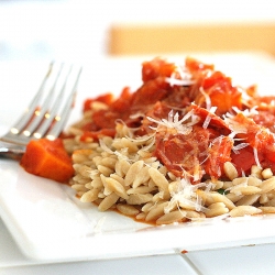 Sweet Potato and Pepperoni Ragu