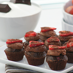 Mini Dark Chocolate Cupcakes