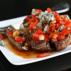 Roasted Portobellos and Red Peppers