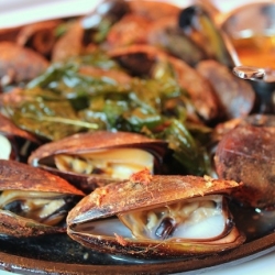 Dry Roasted “Angry Mussels”