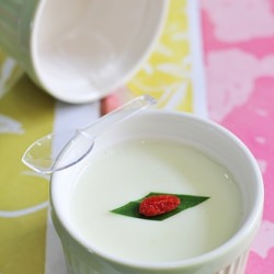 Pandan Ginger Milk Custard