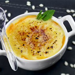 Mango Rice Pudding Brulee