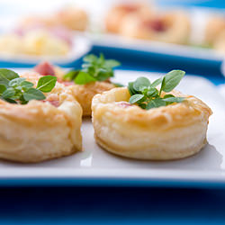 Ham & Cheese Puff Pastry Tartlets