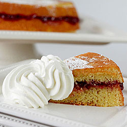 Almond Cake w/ Raspberry Jam