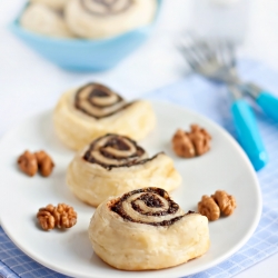 Jam and Walnuts Puff Pastry Rolls