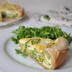 Zucchini and Goat Cheese Quiche