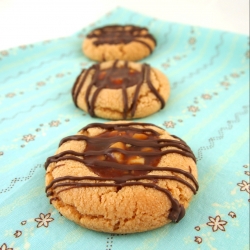 Peanut Butter Caramel Thumbprints