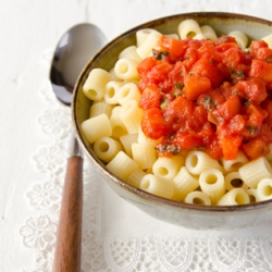 Pasta with Pumpkin & Tomato Sauce