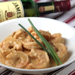 Shrimp in Jameson Cream Sauce