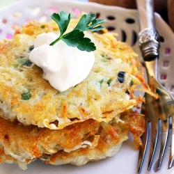 Crispy Scallion Potato Pancakes