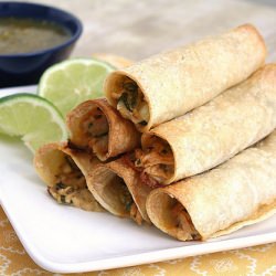 Creamy Baked Chicken Taquitos