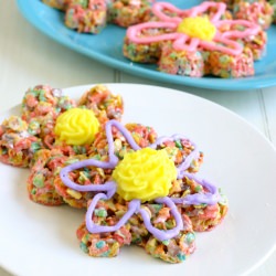 Springtime Flower Fruity Pebble Treats