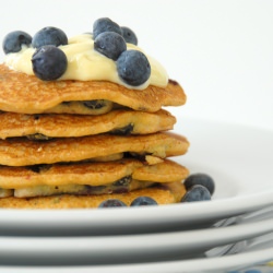 Blueberry Corn Cakes & Lemon Curd