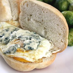 Egg Sliders with Bleu Cheese