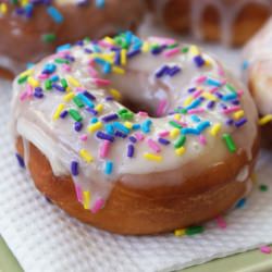 Homemade Sprinkle Doughnuts