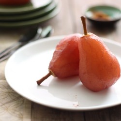 Honey & Red Wine Spiced Pears