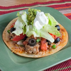 Chicken Enchilada Tostadas