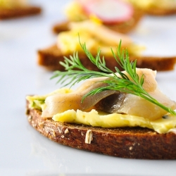 Sardine, Herring, Radish Tartines