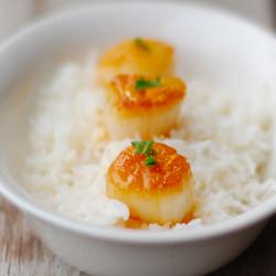 Scallops w/ Caramel-Orange