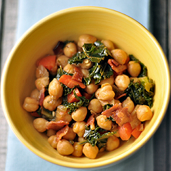 Chick Peas and Greens Salad