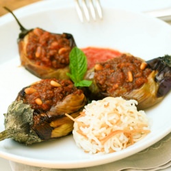 Stuffed Eggplants with Meat Sauce