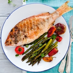 Grilled Red Snapper & Asparagus