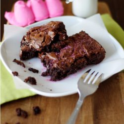 Peep Stuffed Brownies