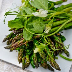 Asparagus w/ Leafy Greens