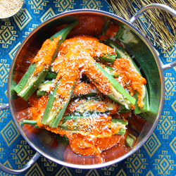 Shahi Paneer Stuffed Okra