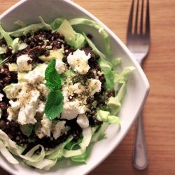 Avocado, Goat Cheese and Lentils