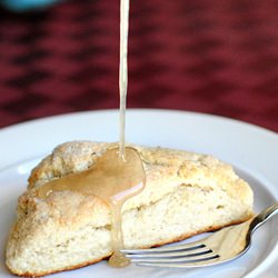 Banana Scones & Vanilla Cream Glaze