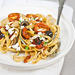 Roasted Cherry Tomato Tagliatelle