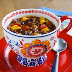 Black Bean-Pineapple Soup Stew Chil