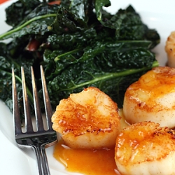 Scallops in Caramel-Orange Sauce