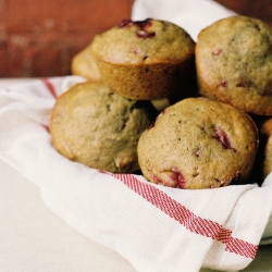 Raspberry Walnut Muffin