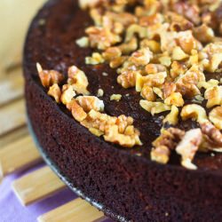 Chocolate Banana Nut Cake