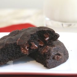 Giant Double Chocolate Cookies